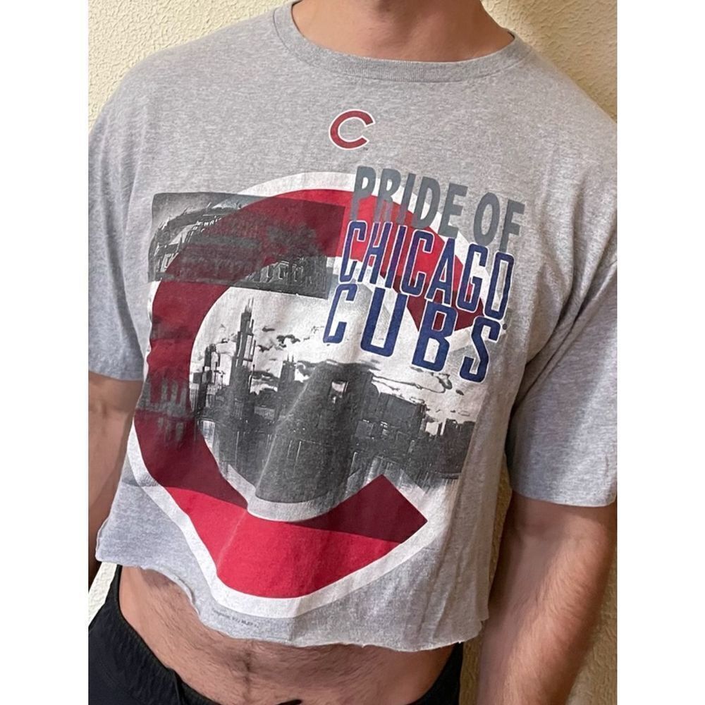 Vintage Cropped Cubs Tee Shirt L